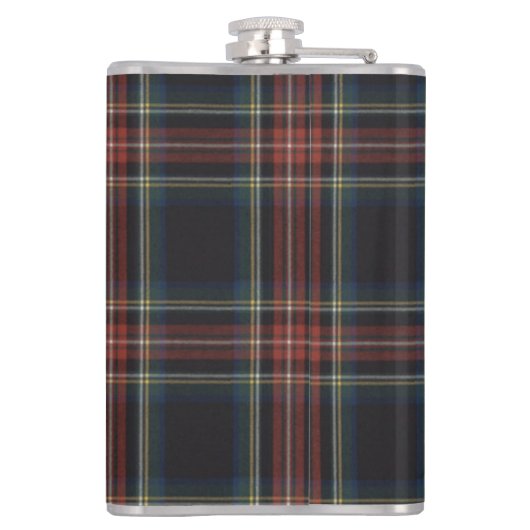 Tartan Vinyl Wrapped Flask, 8 oz. Heupfles (Achterkant)