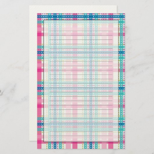 Tartan, vlakpatroon briefpapier (Voorkant / Achterkant)