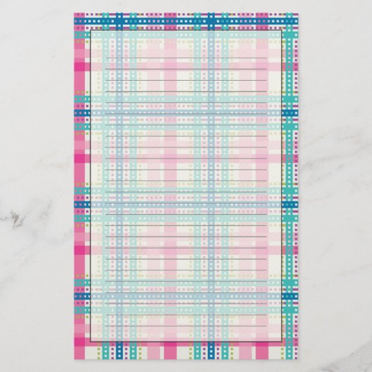 Tartan, vlakpatroon briefpapier (Voorkant)