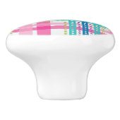 Tartan, vlakpatroon keramische knop (Zijkant)