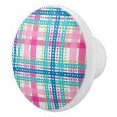 Tartan, vlakpatroon keramische knop (Rechts)