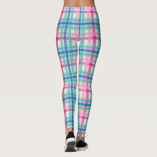 Tartan, vlakpatroon leggings (Achterkant)