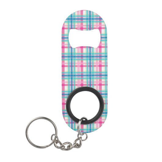 Tartan, vlakpatroon mini flessenopener (Voorkant)