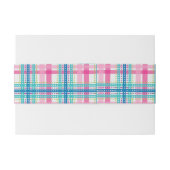 Tartan, vlakpatroon uitnodigingen wikkel (Achterkant Voorbeeld)
