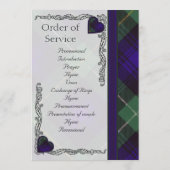 Tartan Wedding-programma - Campbell van Argyll Programmakaart (Achterkant)
