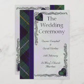 Tartan Wedding-programma - Campbell van Argyll Programmakaart (Voorkant / Achterkant)