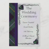 Tartan Wedding-programma - Campbell van Argyll Programmakaart (Voorkant)
