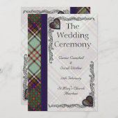 Tartan Wedding Programme - Anderson Programmakaart (Voorkant / Achterkant)