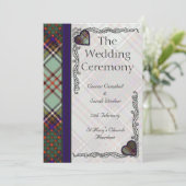 Tartan Wedding Programme - Anderson Programmakaart (Staand voorkant)