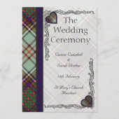 Tartan Wedding Programme - Anderson Programmakaart (Voorkant)