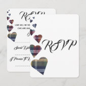Tartan Wedding RSVP (Voorkant / Achterkant)