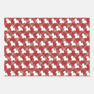 Tartan Westie cadeaupapier