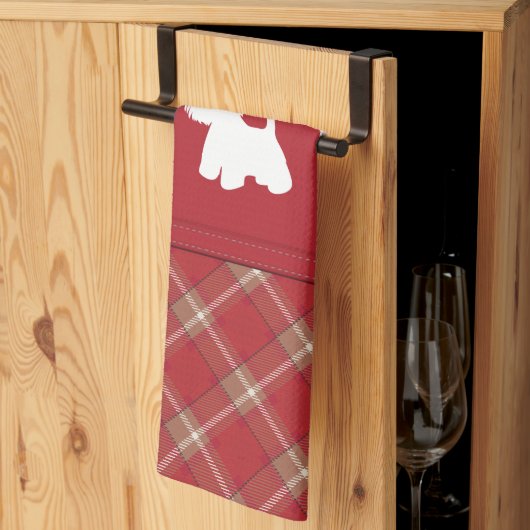 Tartan Westie liefhebbers Theedoek (Derde Gevouwen)