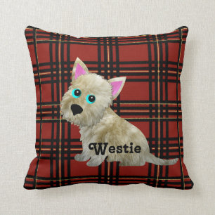 Tartan Westie Pillow Kussen