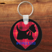 Tartan Westie Scotland Sleutelhanger (Voorkant)
