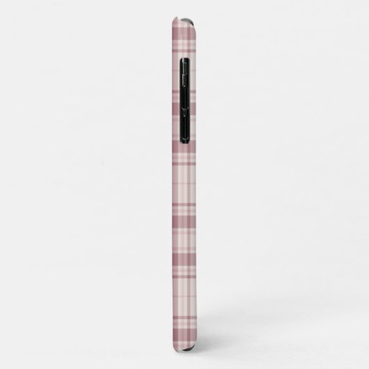 Tartan - wit cement met roze huiden Case-Mate iPhone case (Achterkant/links)