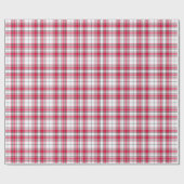 Tartan - Wit-Rood-Zwart Cadeaupapier (Vlak)