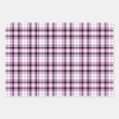 Tartan - Wit-Zwart-Heet Roze Inpakpapier Vel (Voorkant 3)