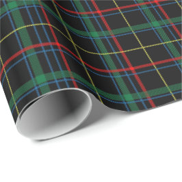 Tartan (zwart/groen/rood) cadeaupapier