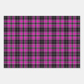 Tartan - Zwart-Heet Roze-Wit Inpakpapier Vel (Voorkant 2)