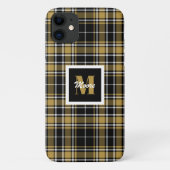 Tartan - Zwart karamel Gold en gebroken wit Case-Mate iPhone Case (Achterkant)