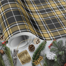 Tartan - zwart karamelGold offWhite