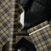 Tartan - zwart karamelGold offWhite Cadeaupapier