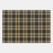 Tartan - zwart karamelGold offWhite Inpakpapier Vel (Voorkant)