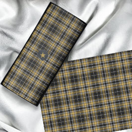 Tartan - zwart karamelGold offWhite Tissuepapier
