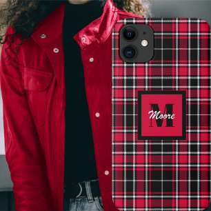Tartan - Zwart Lumberjack Red en uit White Case-Mate iPhone Case