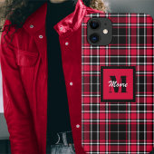 Tartan - Zwart Lumberjack Red en uit White Case-Mate iPhone Case