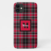 Tartan - Zwart Lumberjack Red en uit White Case-Mate iPhone Case (Achterkant)