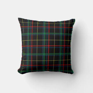 Tartan zwart rood groene kussen trendy patroon