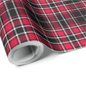 Tartan - Zwart-Rood-Wit Cadeaupapier (Rol Hoek)