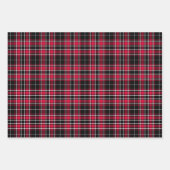 Tartan - Zwart-Rood-Wit Inpakpapier Vel (Voorkant 2)