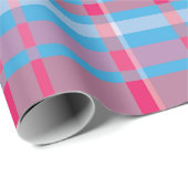 Tartanblauw en rood cadeaupapier (Rol Hoek)