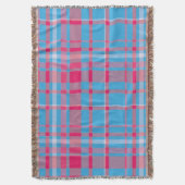 Tartanblauw en rood deken (Voorkant Verticaal)