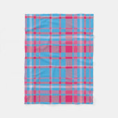Tartanblauw en rood fleece deken (Voorkant)