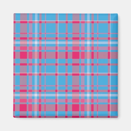 Tartanblauw en rood magneet (Voorkant)