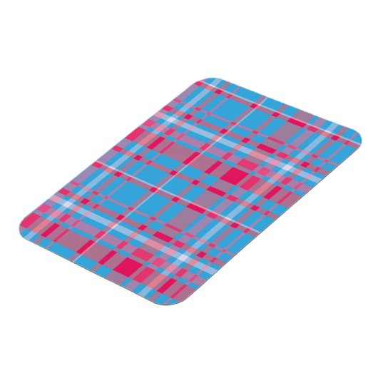 Tartanblauw en rood magneet (Linkerzijde)