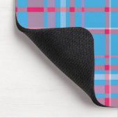 Tartanblauw en rood muismat (Hoek)