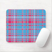 Tartanblauw en rood muismat (Met muis)