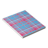 Tartanblauw en rood notitieblok (Schuin)