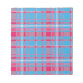 Tartanblauw en rood notitieblok (Voorkant)