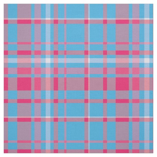 Tartanblauw en rood stof (Swatch)