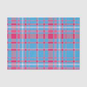 Tartanblauw en rood tissuepapier