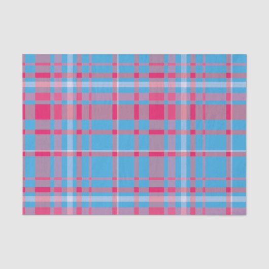 Tartanblauw en rood tissuepapier (Voorkant)