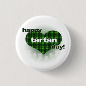 Tartanendag "Heart and Thistles" Ronde Button 3,2 Cm (Voorkant)