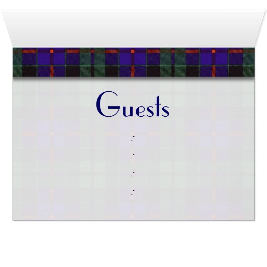 Tartanetabelnummerkaart - Morrison (Binenzijde Horizontaal (Onderkant))