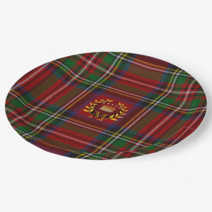 Tartankerst-Borden-Zazzle Wegwerpbare Borden Papieren Bordje